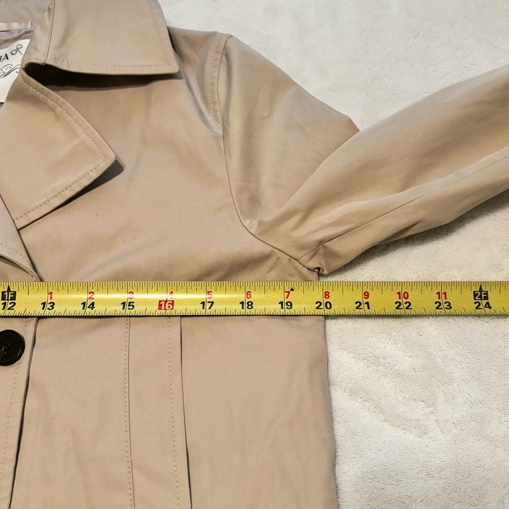 NWT Aritzia The Esquire Cropped Trench Coat - City Twill Marcona Beige Size XS - Picture 15 of 16